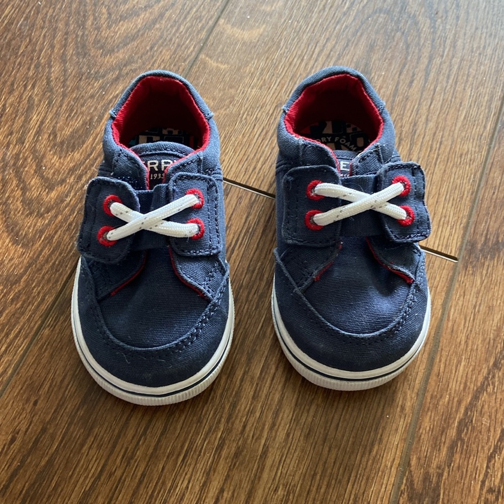 Sperry Top-Sider Little Boys Trysail Crib Shoes Jr Navy Blue Size 3